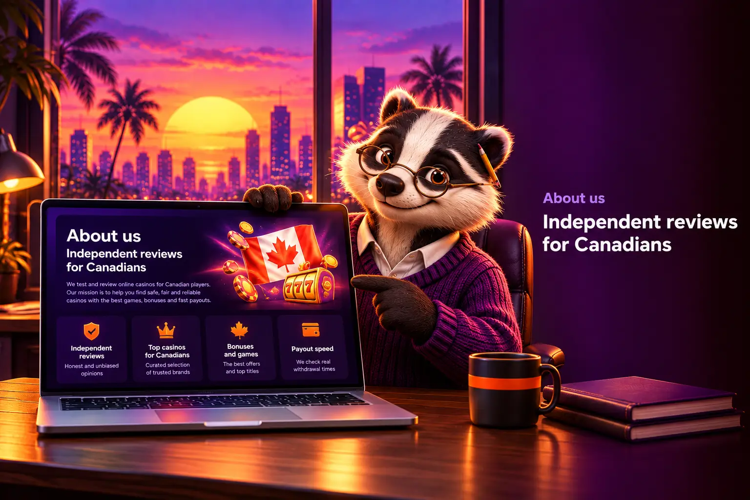 Reviewer checking casino bonus terms on a laptop